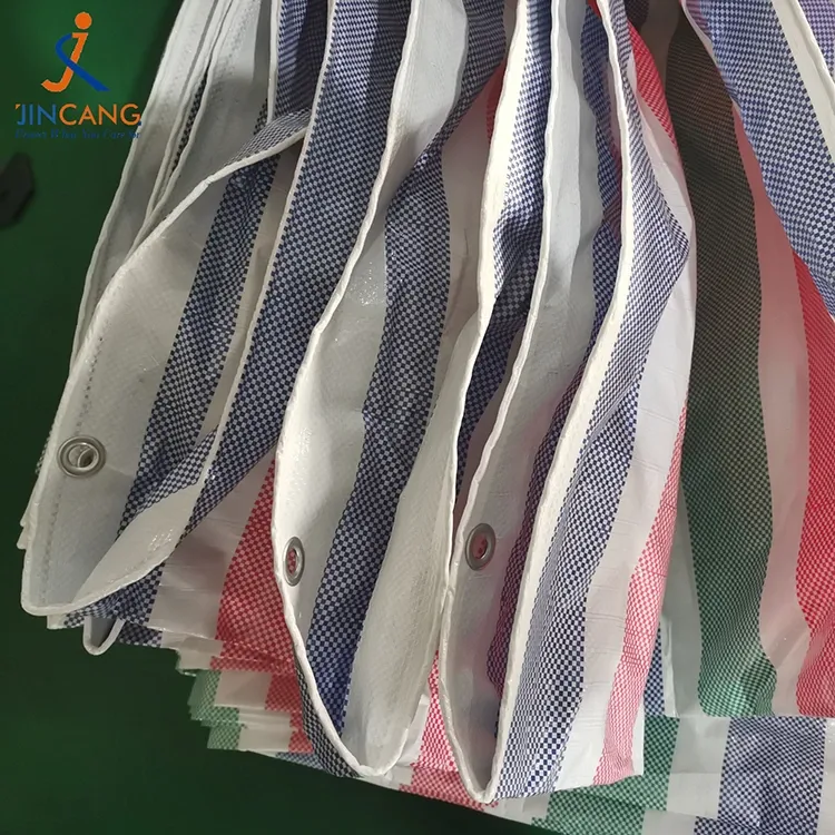 110 GSM স্ট্রিপ PE টারপলিন রোল