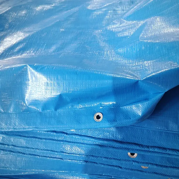 নীল 150gsm পিই টারপলিন