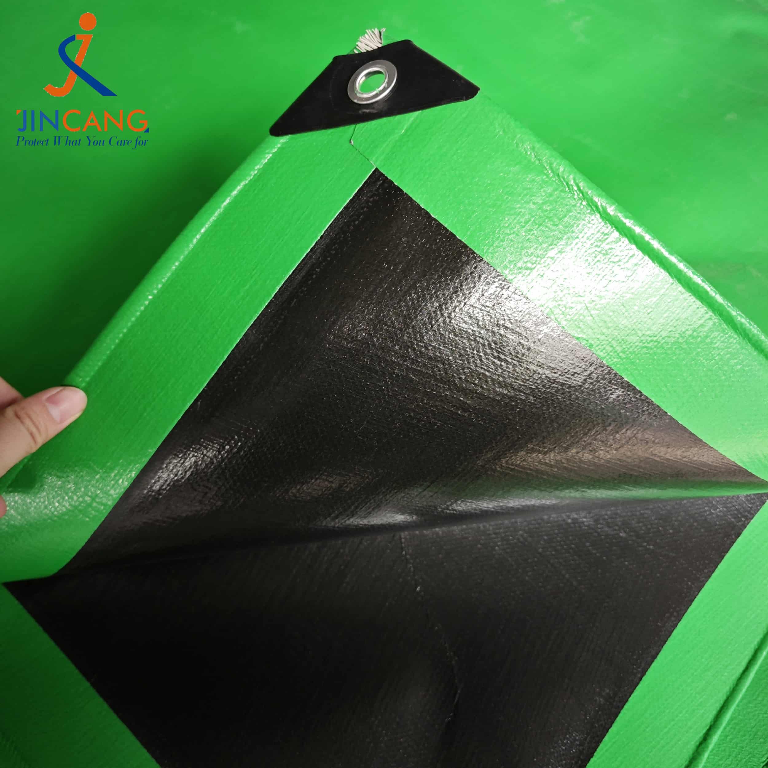 ঘাস সবুজ 300 Gsm ভার্জিন PE Tarpaulin ঘাস সবুজ 300 Gsm ভার্জিন PE Tarpaulin